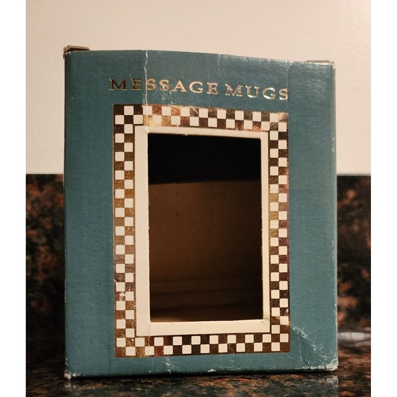 Vintage 1995 Potpourri Designs Message Mug Trivet Box Peaches J. Burns Peeples - Picture 11 of 16